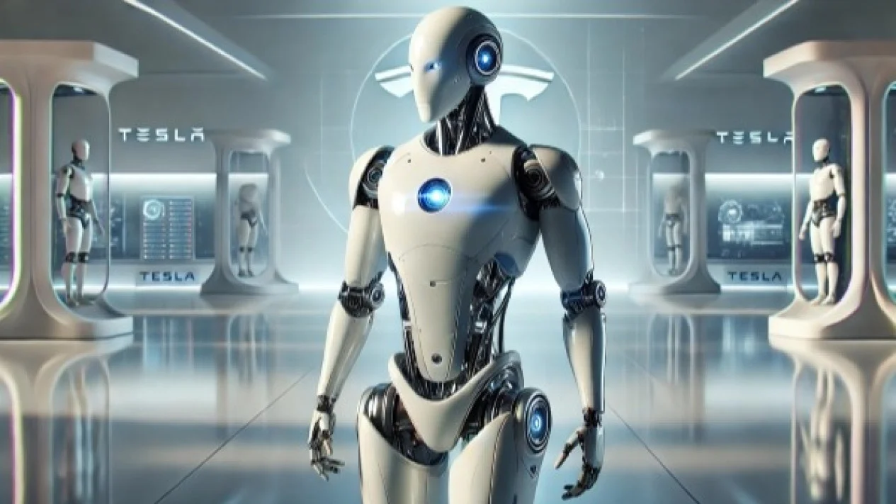 Robot Humanoid Membangun Mesin